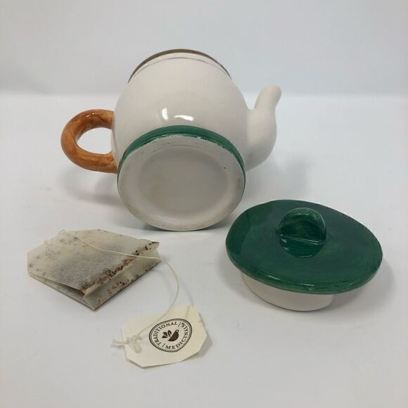 Vintage 1 cup English Tea Bag Tea Pot with Lid - Picture 4 of 6